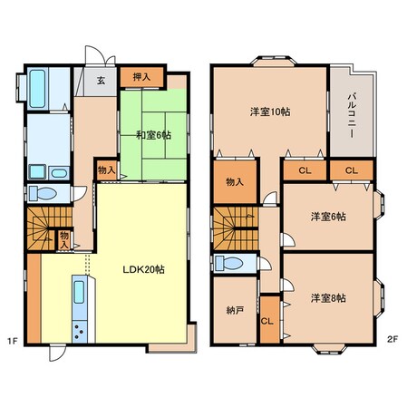 マスタリー山川町貸家の物件間取画像